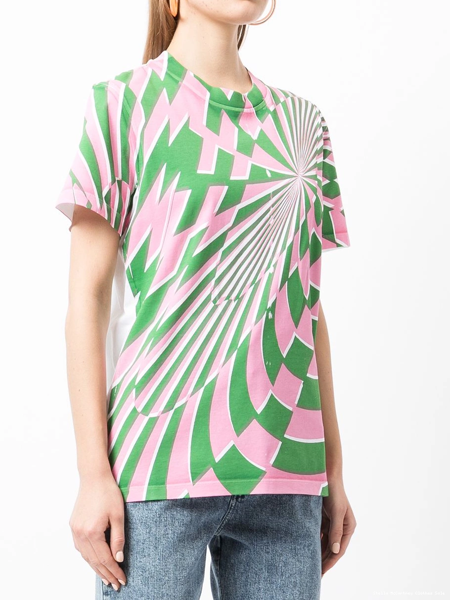 Cheap Stella x Curtis Psychedelic-print Women Ed McCartney T-shirt 0821